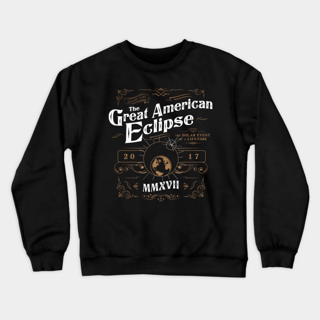 Great American Eclipse: Old World Crewneck Sweatshirt by Black Otter